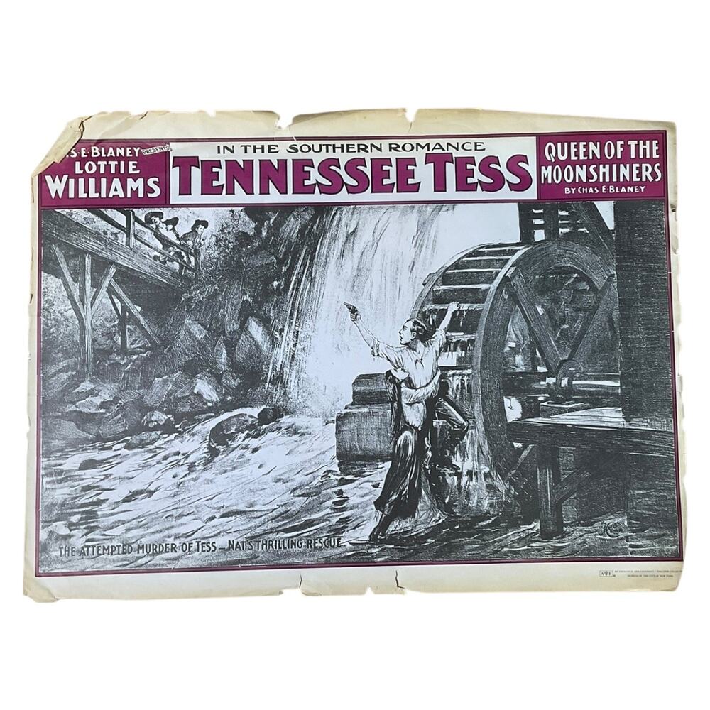 Vintage 1909 Tennessee Tess Queen of the Moonshiners Repro Poster 22x16‎